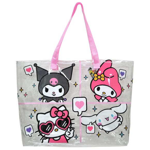 Hello Kitty Kuromi Transparent Beach Tote Bag - Picture 1 of 1